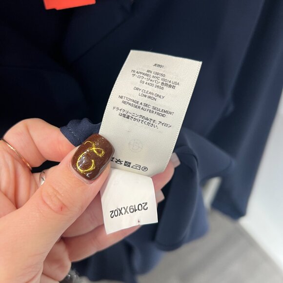 $850 The Row Blue Silk Blouse Button Down Blouse Shirt size 8 - Picture 9 of 9